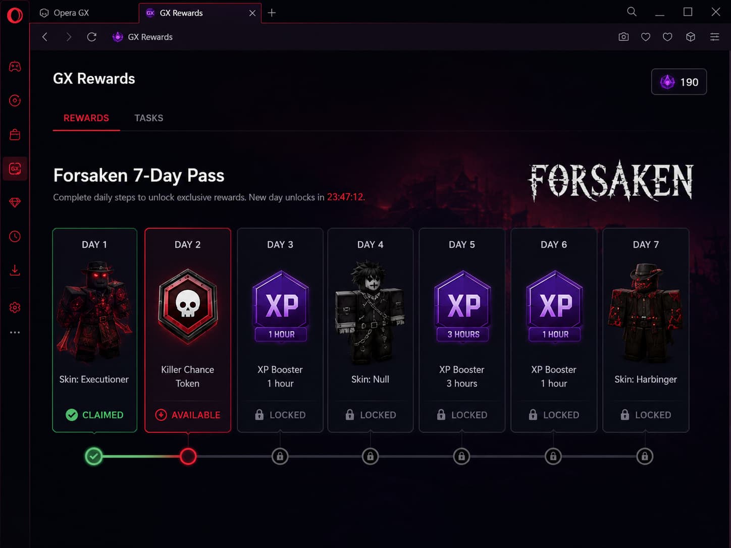 Пропуск наград Forsaken