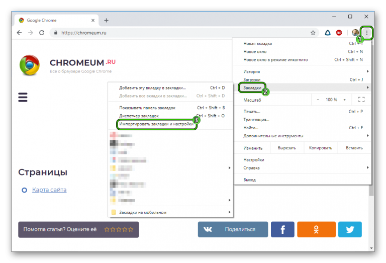 Закладки в хром как в опера