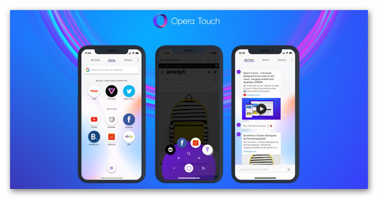 Картинка Opera Touch для iOS